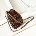 CHANEL Calfskin Macrame Mini Chanel 22 Black Light Brown #A49182
