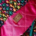 CHANEL Calfskin Macrame Mini Chanel 22 Black Light Brown #A49182