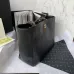 CHANEL Calfskin Quilted Book Pocket Shopping Tote Black #A49142
