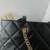 CHANEL Calfskin Quilted Pocket Shopping Tote Black #A49154