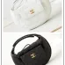 CHANEL Caviar Quilted Polly Pocket Pouch Hobo Black/White #A49188