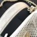 Chanel White Mesh Half - Moon Bag With Chain Strap For Contemporary Luxury Looks #A49785