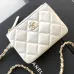 Chanel White Mesh Half - Moon Bag With Chain Strap For Contemporary Luxury Looks #A49785