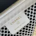 Chanel White Mesh Half - Moon Bag With Chain Strap For Contemporary Luxury Looks #A49785