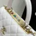 Chanel White Quilted Leather Handbag With Gold Tone Chain Strap And Colorful Accents #A50845