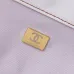 CHANEL Light Pink/Yellow/Blue Printed Denim Large Shopping Tote Bag #A49216