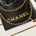 Chanel 22 mini handbag, Shiny calfskin &amp; gold-tone metal  #A49199