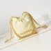 Chanel 22 mini handbag, Shiny calfskin &amp; gold-tone metal  #A49199