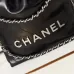 Chanel 22 mini handbag, Shiny calfskin &amp; gold-tone metal  #A49199