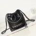 Chanel 22 mini handbag, Shiny calfskin &amp; gold-tone metal  #A49199