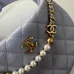 Chanel Black Quilted Leather Bag With Pearl And Gold Chain Chain Accents #A50411
