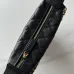 Chanel Black Quilted Leather Bag With Pearl And Gold Chain Chain Accents #A50411