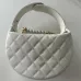 Chanel Black Quilted Leather Bag With Pearl And Gold Chain Chain Accents #A50411