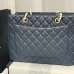 Chanel Black Caviar Gst In Gold Hardware #A49228