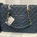 Chanel Black Caviar Gst In Gold Hardware #A49228