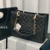 Chanel Black Caviar Gst In Gold Hardware #A49228