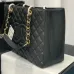 Chanel Black Caviar Gst In Gold Hardware #A49228