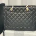 Chanel Black Caviar Gst In Gold Hardware #A49228