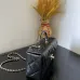 Chanel Black Quilted Lambskin Top Handle Clutch with Chain Pale Gold Hardware #A49208