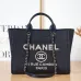 Chanel Deauville Coco Mark Tote Bag Canvas #A49193