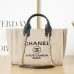 Chanel Deauville Coco Mark Tote Bag Canvas #A49193