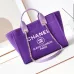 Chanel Deauville Coco Mark Tote Bag Canvas #A49193