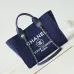 Chanel Deauville Coco Mark Tote Bag Canvas #A49193