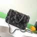 Chanel Evening bag, Strass, silver-tone metal, black  #A49176