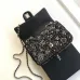 Chanel Evening bag, Strass, silver-tone metal, black  #A49176