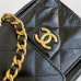 Chanel Hobo Shoulder Bag  Hippie Style Vintage Gold Coin Button Drawstring Bucket Bag #A59440
