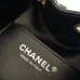 Chanel Hobo Shoulder Bag  Hippie Style Vintage Gold Coin Button Drawstring Bucket Bag #A59440