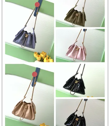 Chanel Hobo Shoulder Bag Hippie Style Vintage Gold Coin Button Drawstring Bucket Bag #A59440 Chanel Hobo Shoulder Bag Hippie Style Vintage Gold Coin Button Drawstring Bucket Bag #A59440