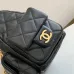 Chanel Large Capacity Black Gold Chain Shoulder Bag #A49225