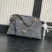 Chanel Maxi Bowling Bag Light Grey Washed Denim Antique Gold Hardware #A49217