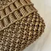 Chanel Mini 22 Bag Metallic Gold Macrame Calfskin Gold Hardware #A49198