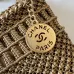 Chanel Mini 22 Bag Metallic Gold Macrame Calfskin Gold Hardware #A49198