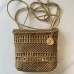 Chanel Mini 22 Bag Metallic Gold Macrame Calfskin Gold Hardware #A49198