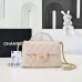 Chanel Quilted Black Leather Handbag With Gold CC Logo And Top Handle #A50222