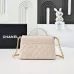 Chanel Quilted Black Leather Handbag With Gold CC Logo And Top Handle #A50222