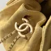 Chanel Mini Suede Bucket Bag  Retro Coin Button  Drawstring  Quilted  Classic Chain #A60143