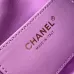 Chanel Mini Suede Bucket Bag  Retro Coin Button  Drawstring  Quilted  Classic Chain #A60143