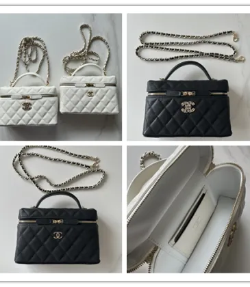 Chanel Quilted Vanity Bags With Chain Straps Showcasing Timeless Design and Luxury Details#A50414