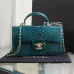 Chanel Python Skin Small Crossbody Leather Bag #A49181