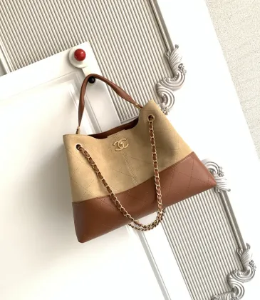 Chanel S5634 Suede &amp; Leather Tote Bag with Chain Strap Size 36x24x12CM #A62911