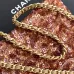 Chanel Sequined Top Handle Bags In Brown And Orange With Signature CC Logo size:13×19×7cm #A54383