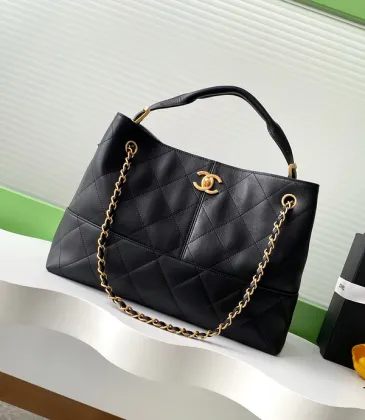 Classic Black Chanel Quilted Handbag With Gold Hardware and Chain Strapsize:36×24×12cm #A53503