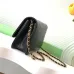Chanel Small Flap Bag Black Shiny Grained Calfskin Brushe #A49178