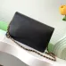Chanel Small Flap Bag Black Shiny Grained Calfskin Brushe #A49178