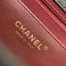 Chanel Small Flap Bag Black Shiny Grained Calfskin Brushe #A49178