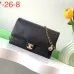 Chanel Small Flap Bag Black Shiny Grained Calfskin Brushe #A49178